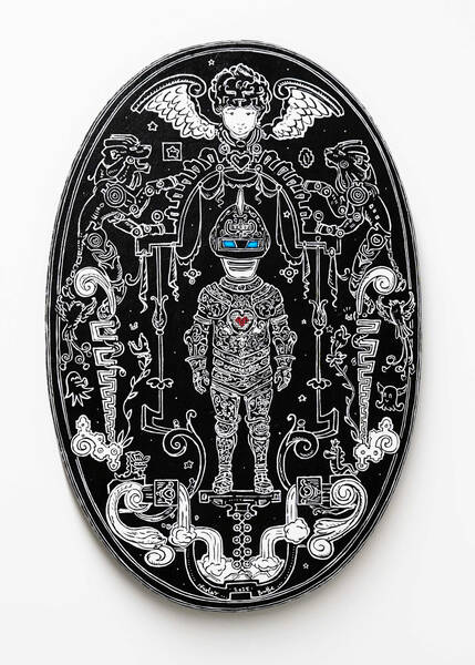Nicolas Buffe - Hero's Armor / Cupid / oval medallion